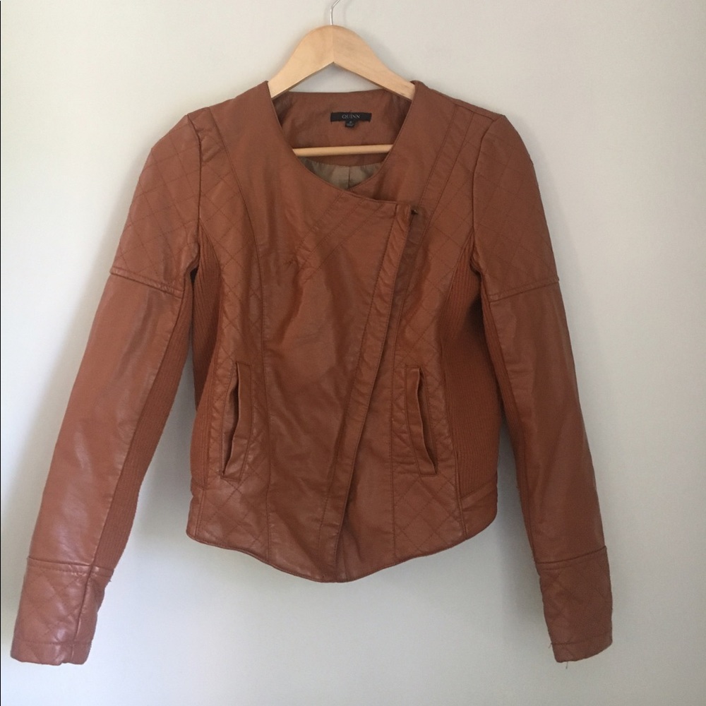 Quinn Dark Tan Jacket Size Small - Picture 1 of 6