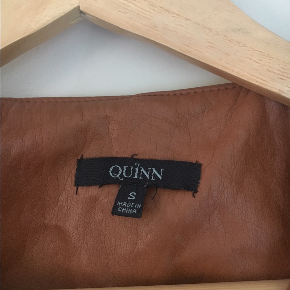 Quinn Dark Tan Jacket Size Small - Picture 5 of 6