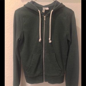 Green zip up hoodie