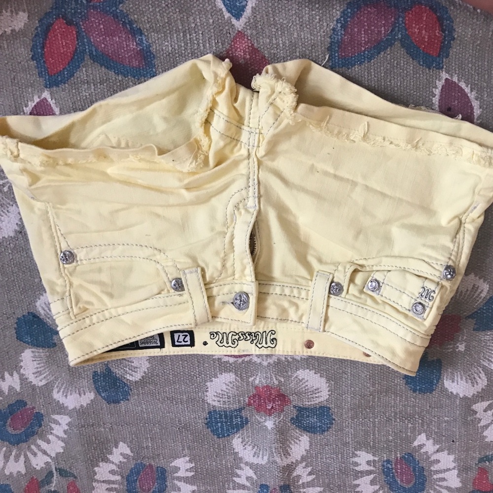 Yellow sparkly  shorts