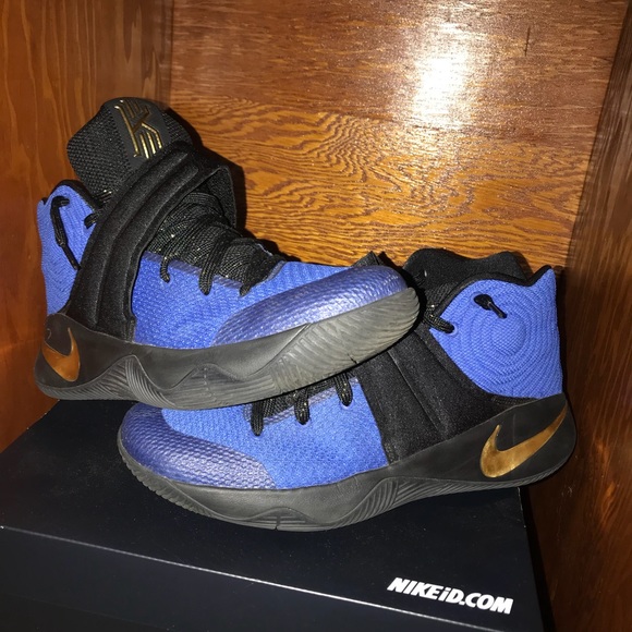 Nike Other - Nike ID Kyrie 2s| Black, Royal, and Gold