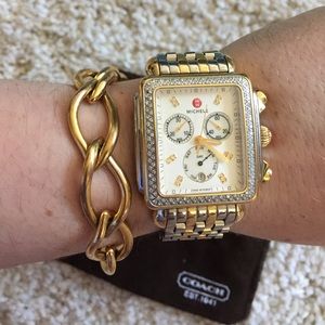 COACH gold leaf bracelet