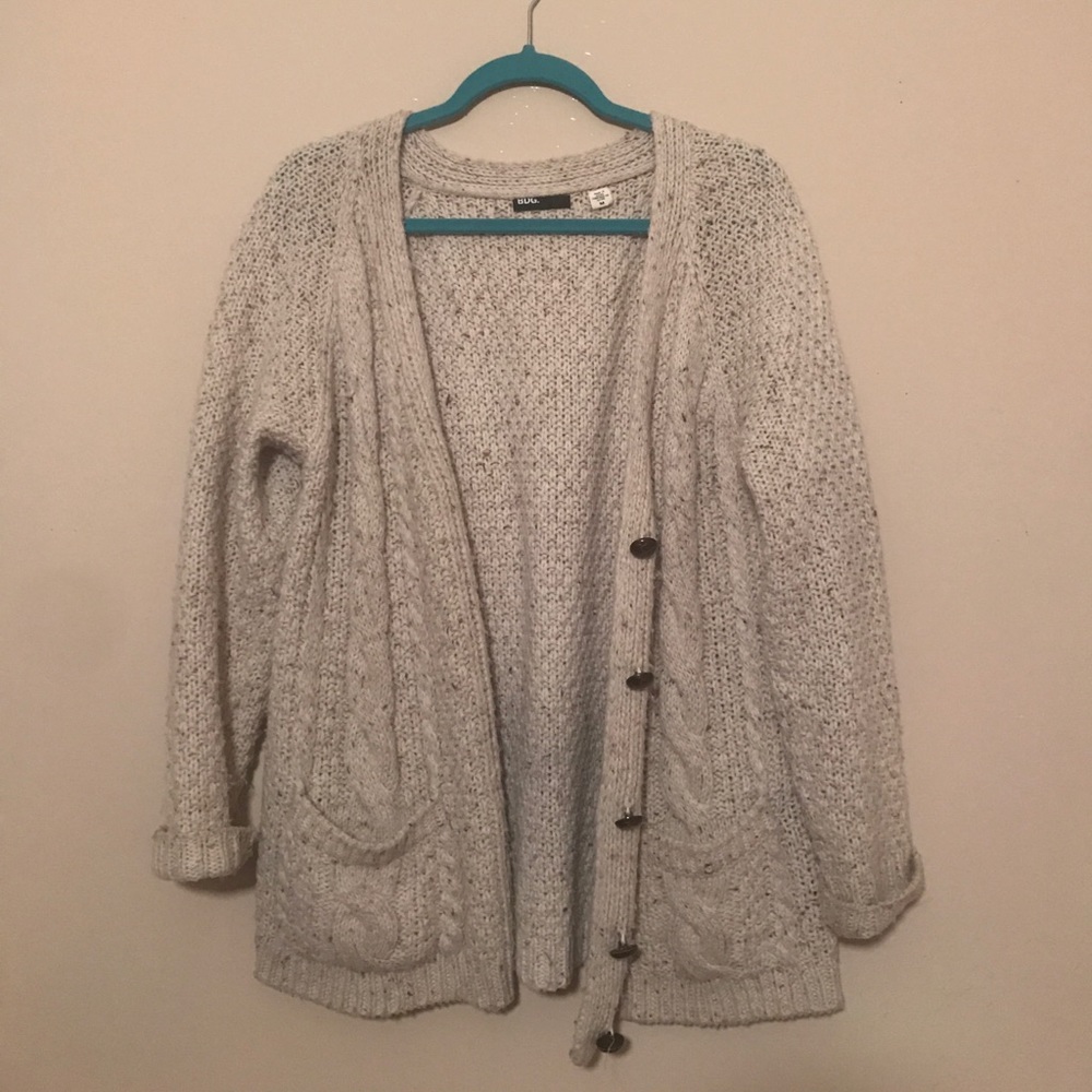 Cream Cableknit Cardigan