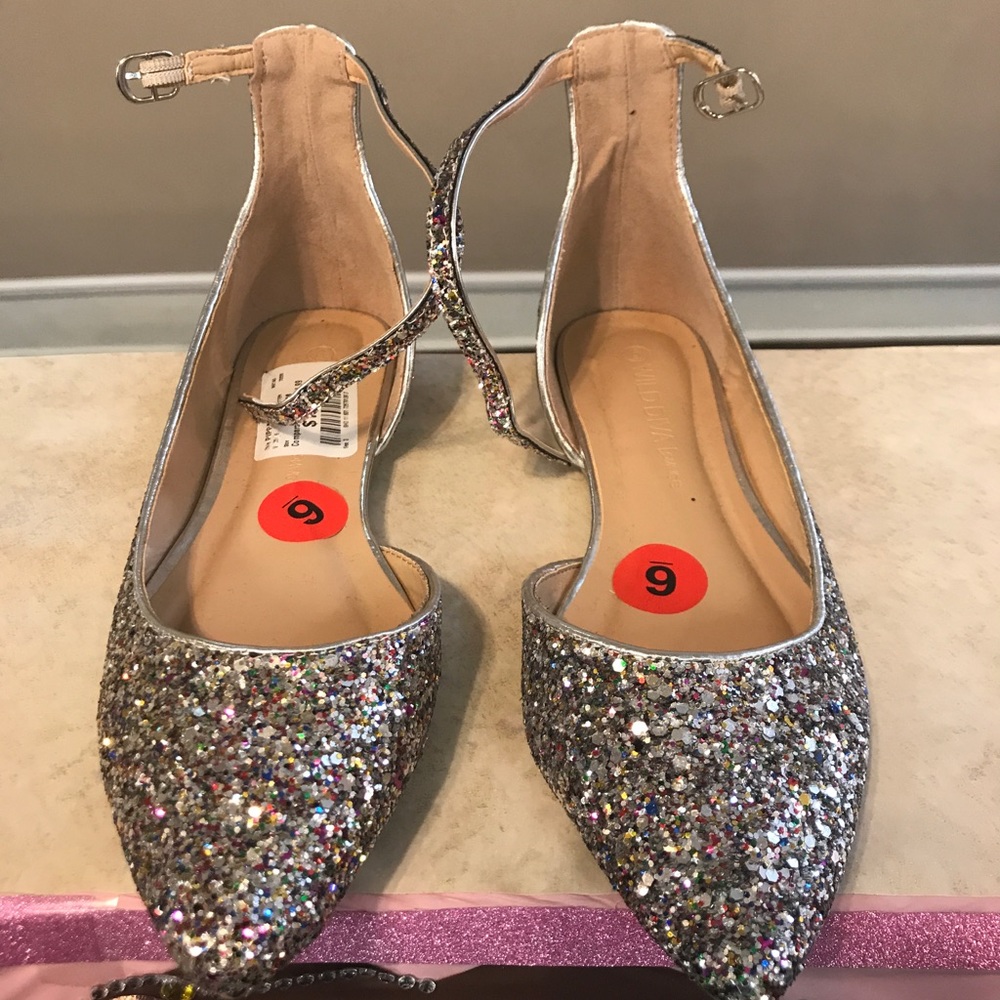 Multi-color Glitter Flats