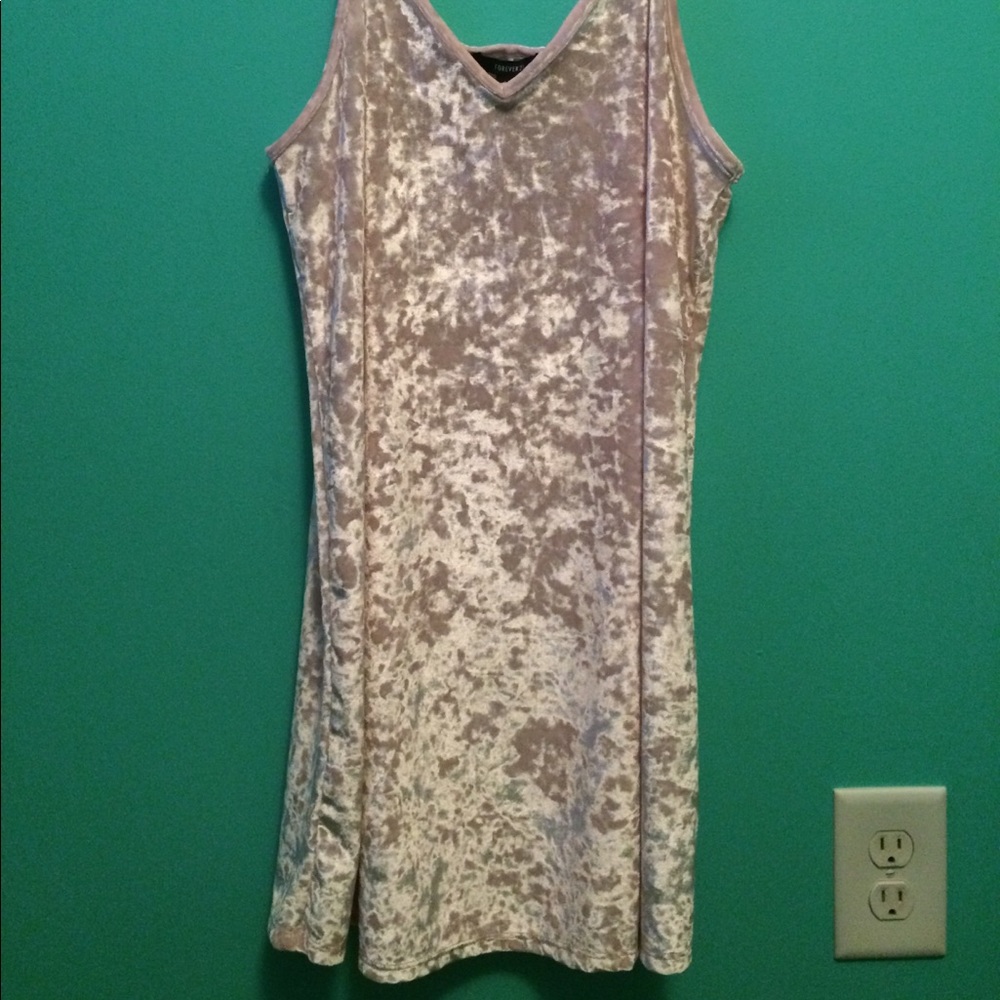 Forever 21 pink velvet dress