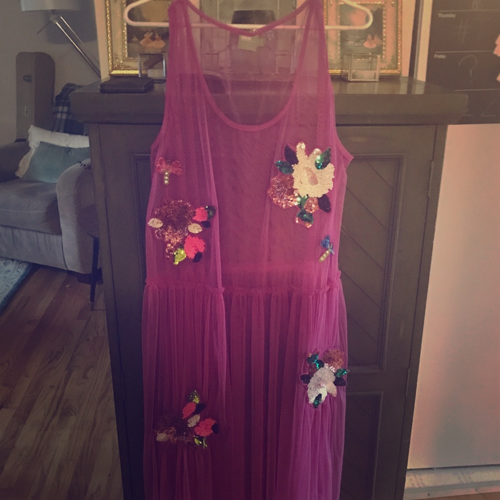 Sheer festival badge dress