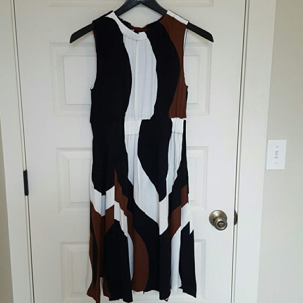 Kate Spade Neutral Rio Swirl Crepe Tie Back Size 6