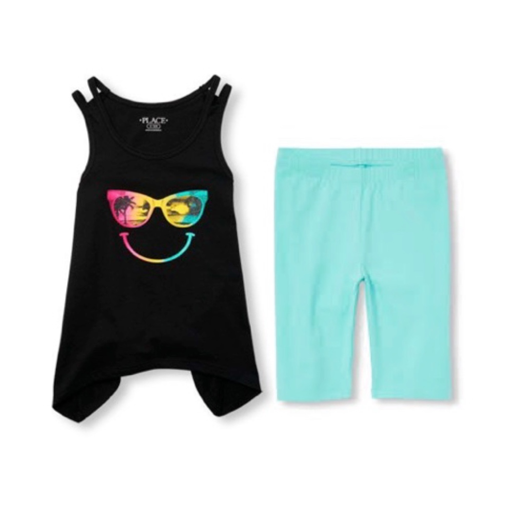 Graphic Sleeveless Tee & Shorts