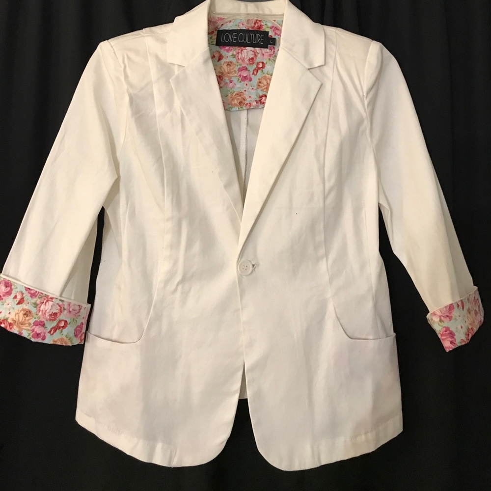 Love Culture floral and white dress jacket