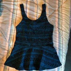 Express peplum Aztec tank top Express peplum Aztec tank top