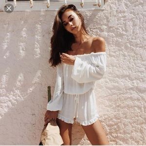 White Brandy Melville Gabriella Romper