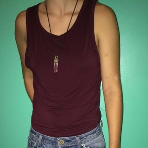 Burgundy tank top