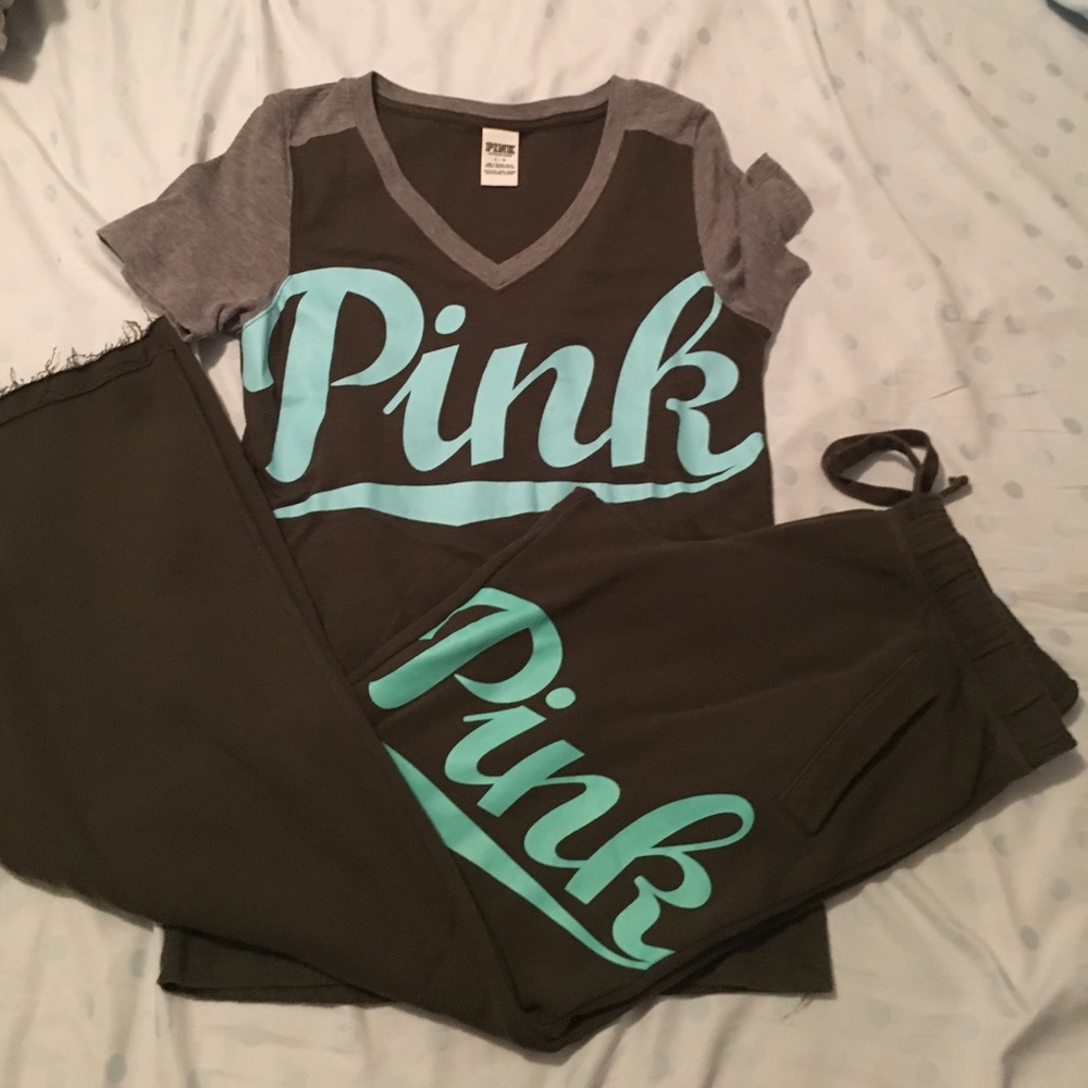 Vs pink sweatpants set