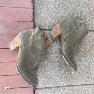 Olive green Madewell booties
