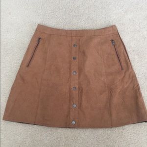 Faux Suede Skirt