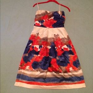 Strapless watercolor dress