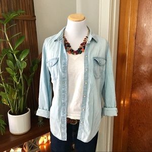 Light Blue Merona Denim Chambray Shirt