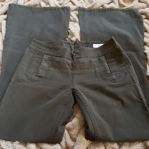 Jill Stuart Denim - 90's Jill Stuart Olive Sailor Jean