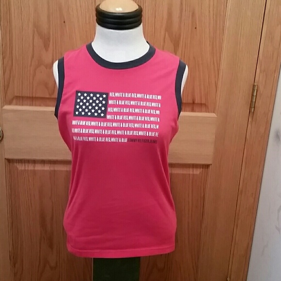 Tommy Hilfiger Jeans Tops - Tommy Hillier Red White & Blue Tee Shirt
