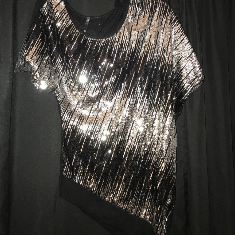 Love Culture off shoulder sequins top