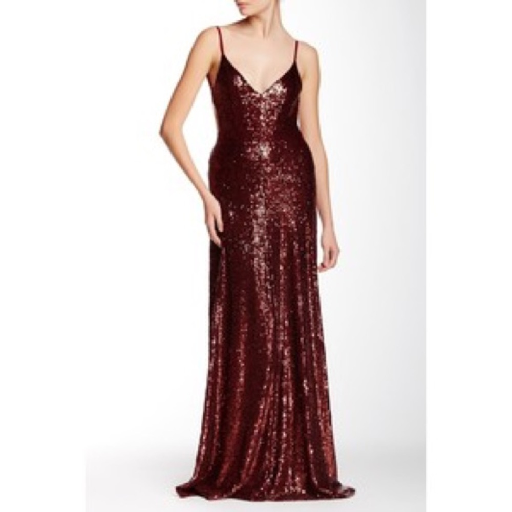 Floor length sequin dress