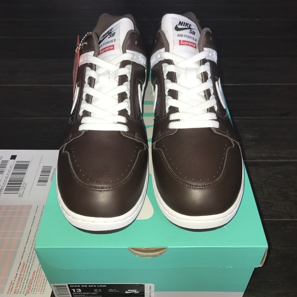 Nike SB AF2 Low Supreme 'Baroque Brown'. Nike SNKRS Nike SB AF2 Low Supreme 'Baroque Brown'. Nike SNKRS