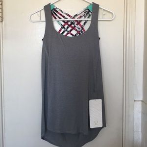 NWT Lululemon Free To Be Wild Tank Sz4 gray/green