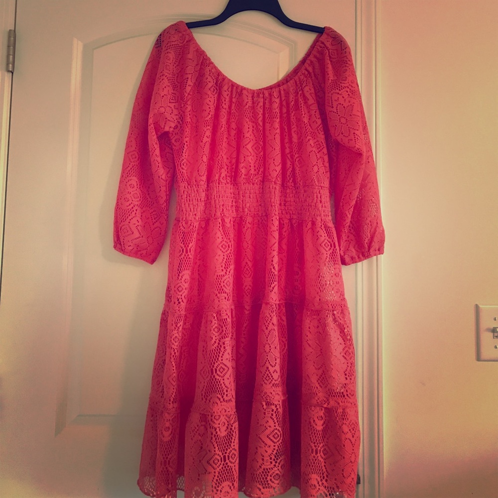 (NWOT) Coral Lace Dress