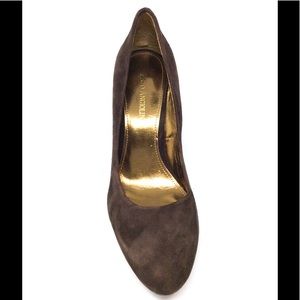 Enzo Angiolini "Elaya" Brown Suede Heels