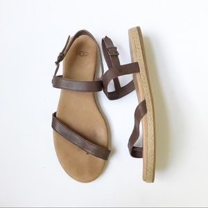 Ugg Brown Leather Brylee Style Sandal