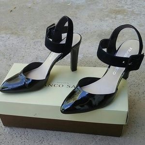 Franco Sarto Black strap heels