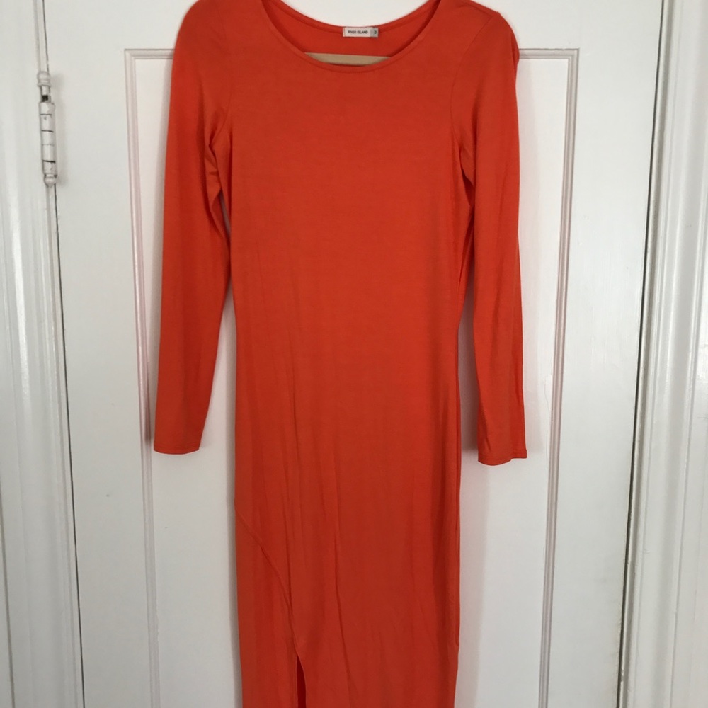 Orange Midi Bodycon dress