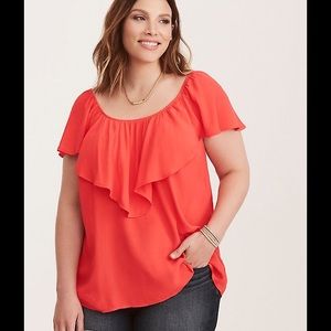 TORRID Flutter Cap Sleeve Blouse