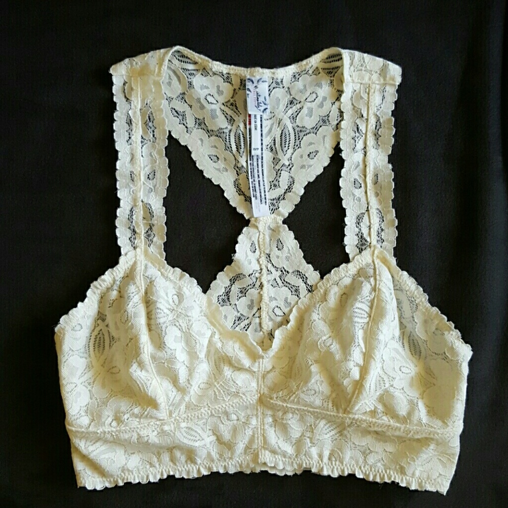 Free People XS Galloon Lace Racerback brelette
