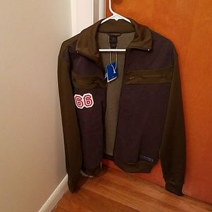 Adidas Gray and Green zip up jacket