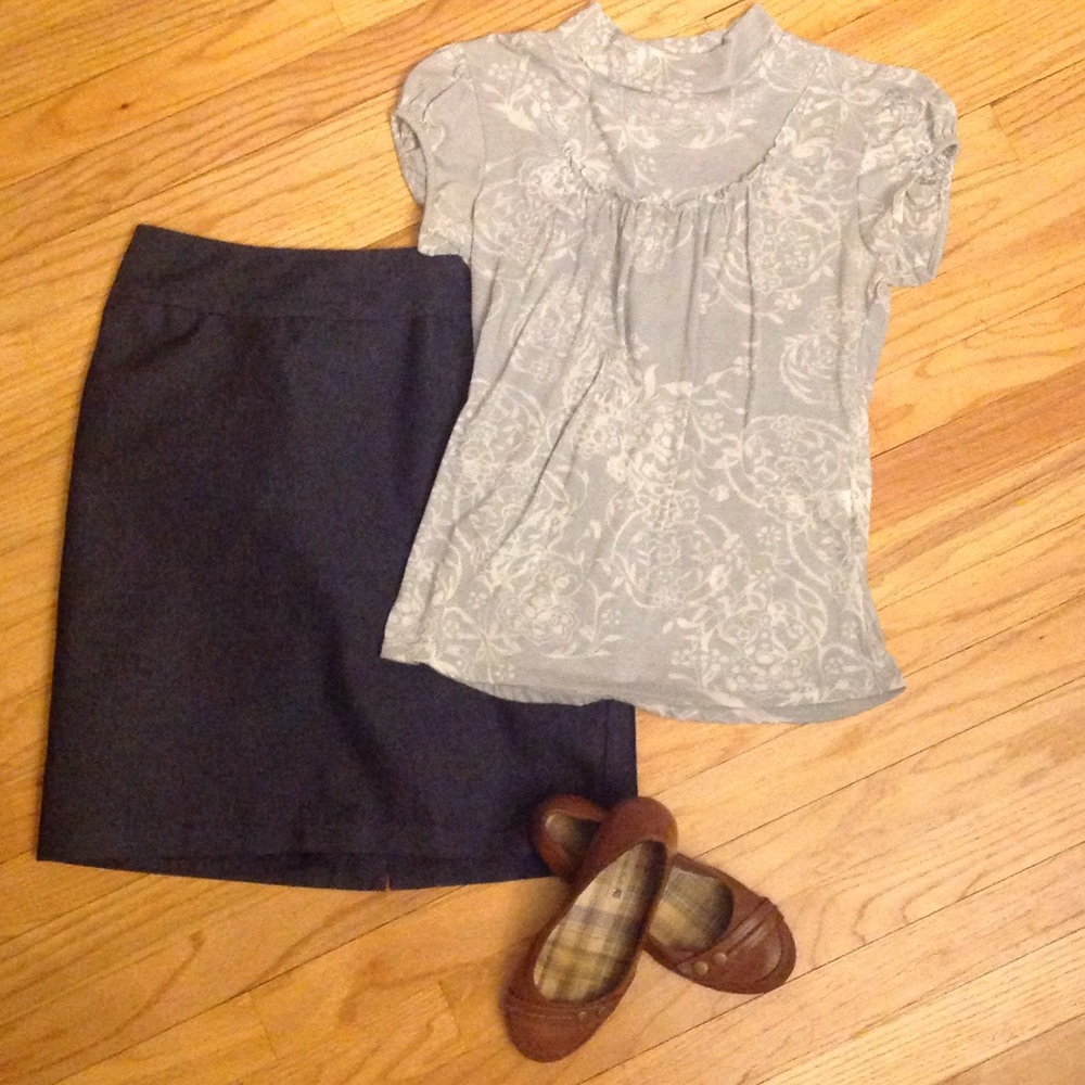 Light blue floral blouse