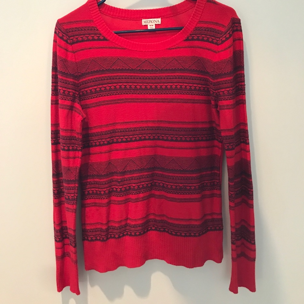 Navy and Red Sweater