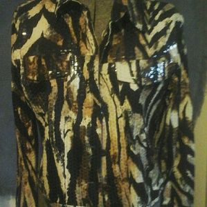Women's Notations jungle patterned jacket
