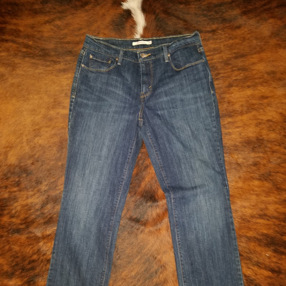 Levi's 505 Straight Leg Jeans Women's  8 Dark Wash