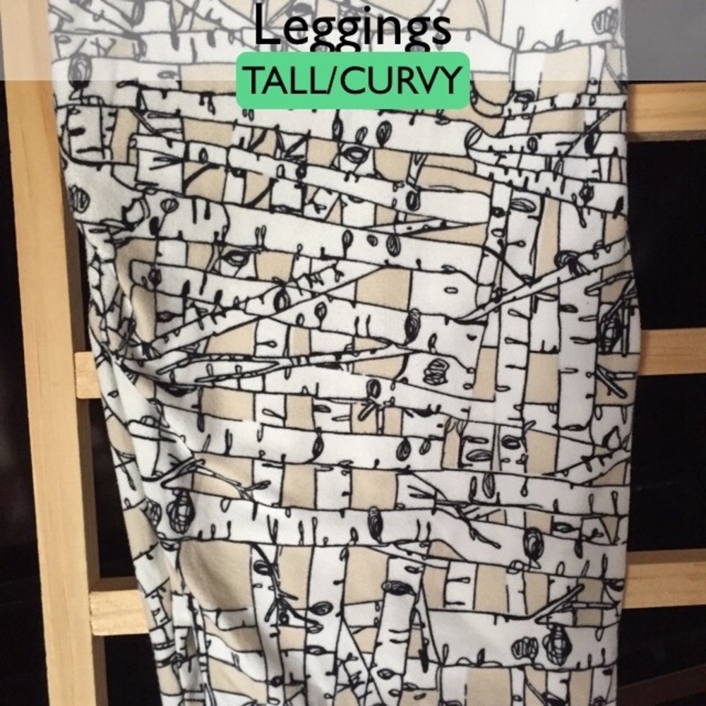 LuLaRoe TC Leggings BN HTF print - Birch Tree