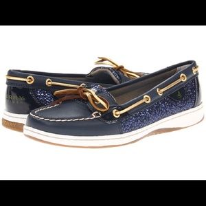 Navy Blue Sparkle Sperrys