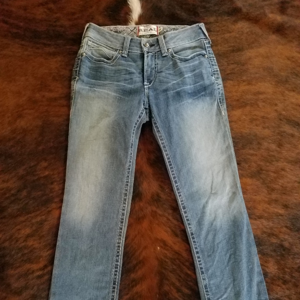 Ariat REAL Denim Straight Leg Jeans 29 Light Wash