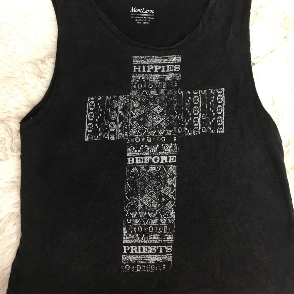 Hippies Before Priests Distressed Tank