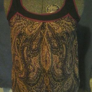 Paisley print sleeveless top SMALL