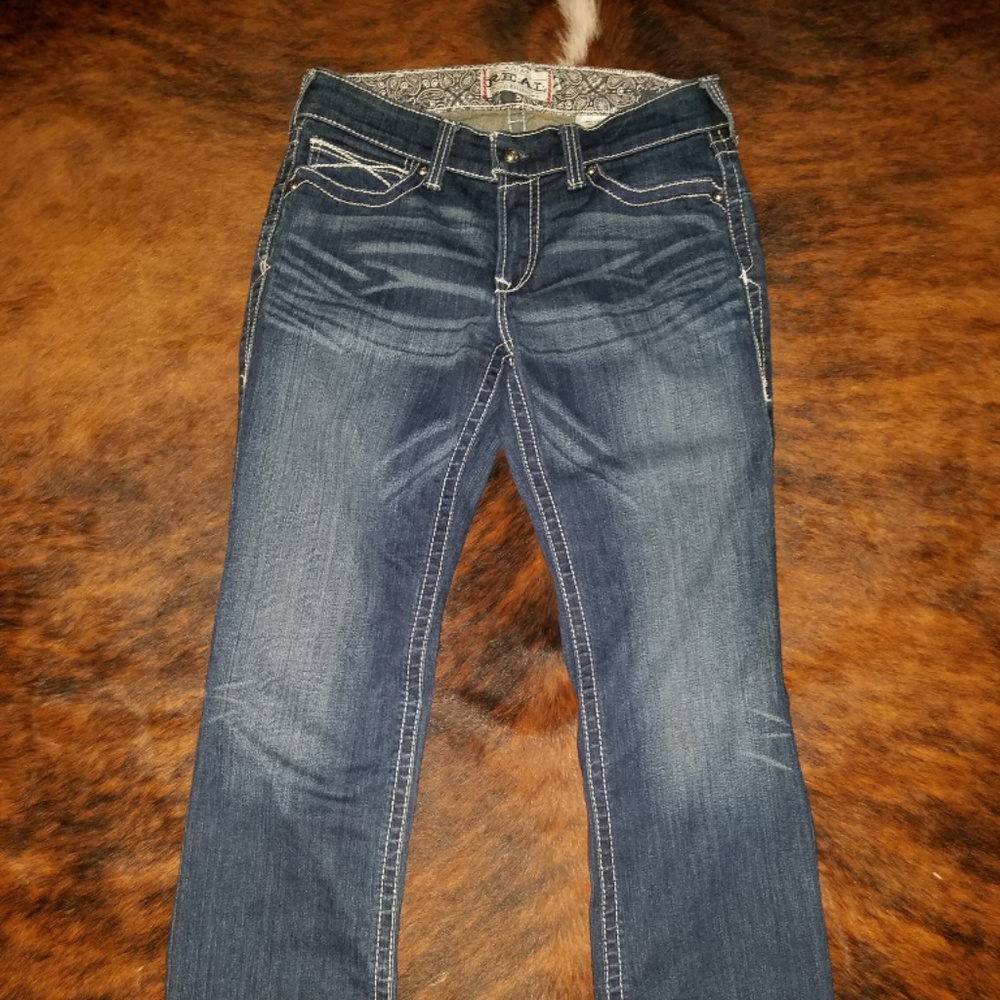 Ariat REAL Denim Straight Leg Jeans 30 Dark Wash