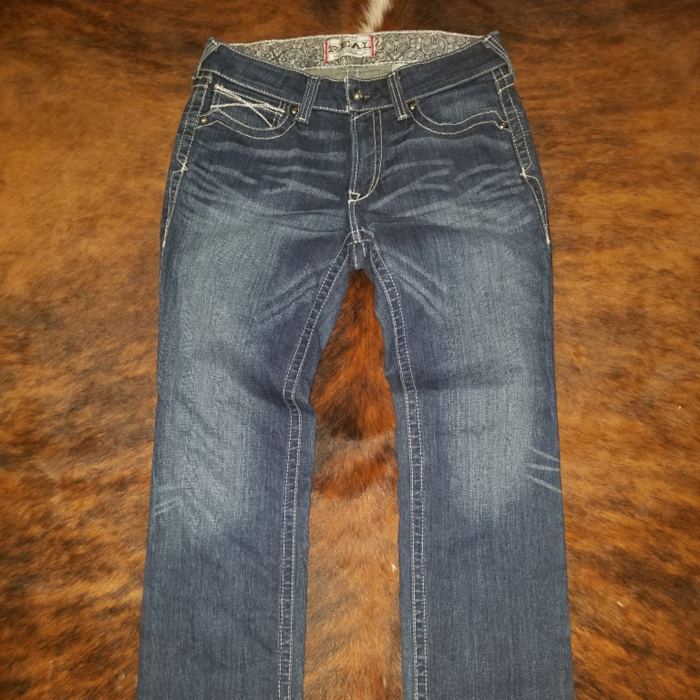 Ariat REAL Denim Straight Leg Jeans 30 Dark Wash