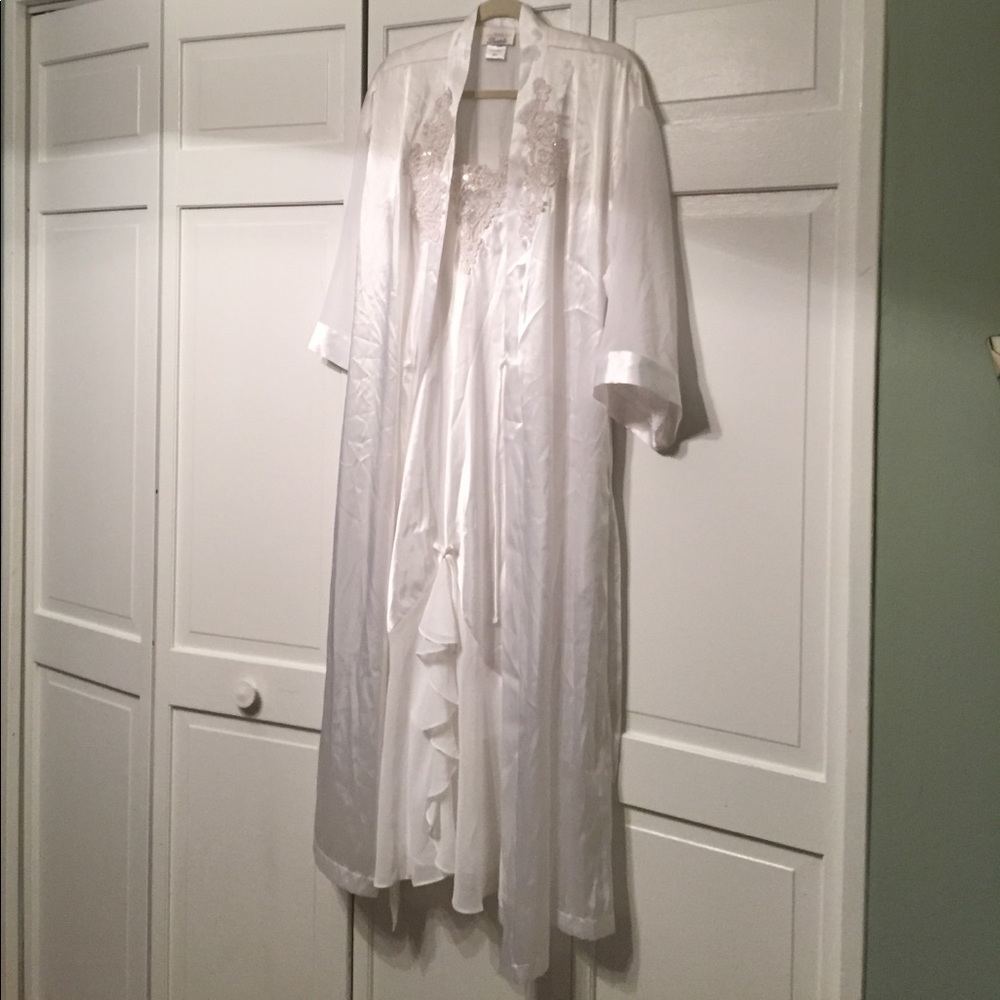 Beautiful beaded robe and nightgown set.