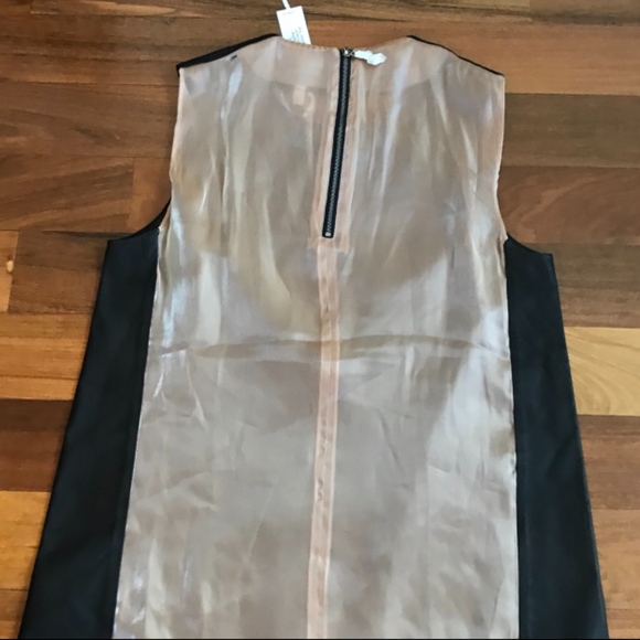 J Brand Leather Front Top/Vest and Sheer Back Sz S - Picture 7 of 8