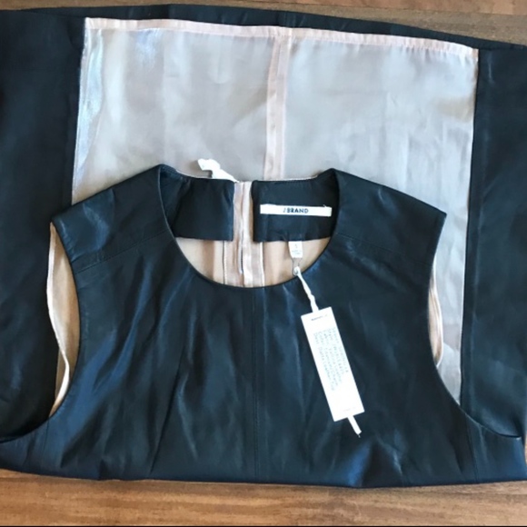J Brand Leather Front Top/Vest and Sheer Back Sz S - Picture 4 of 8