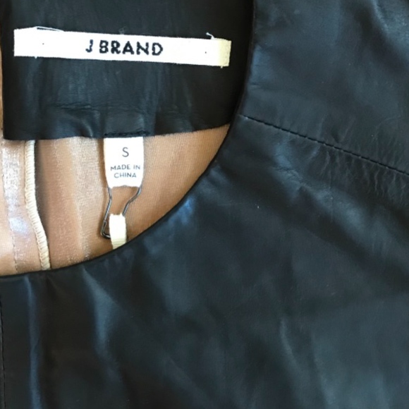 J Brand Leather Front Top/Vest and Sheer Back Sz S - Picture 2 of 8